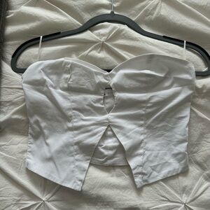 Superdown strapless top with cutout details